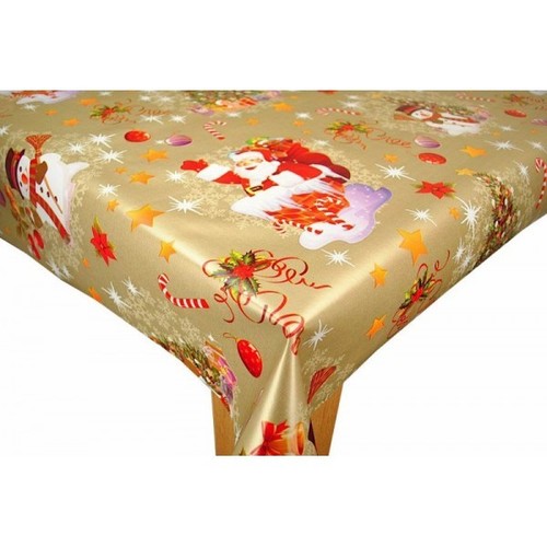 Happy santa gold christmas pvc - gold,