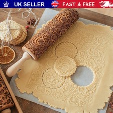 Wooden Rolling Pin Embossing