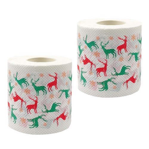 Rolls toilet paper - 2, christmas