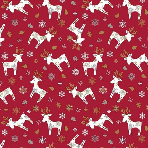 Scandi christmas reindeer red - christmas,