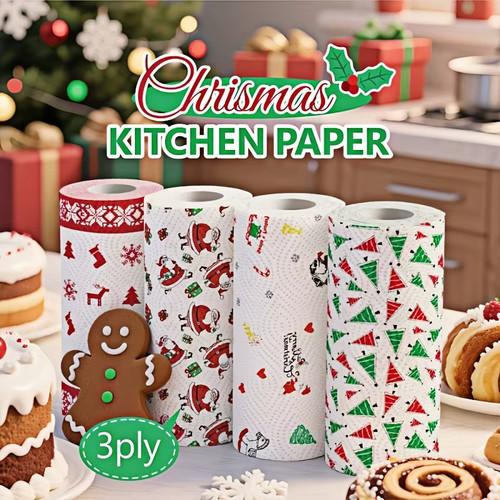 Christmas kitchen paper - christmas, towels