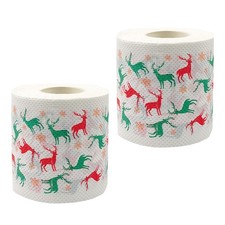 2 Rolls Toilet Paper Christmas