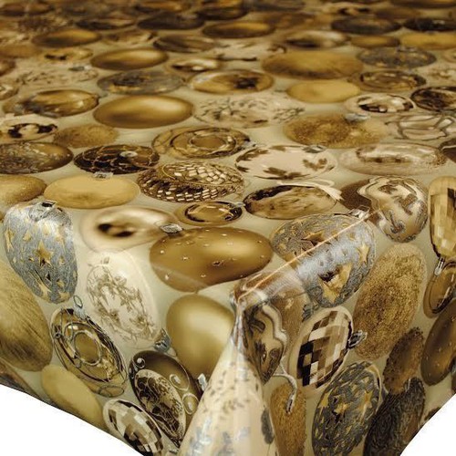 Gold baubles christmas pvc - gold,
