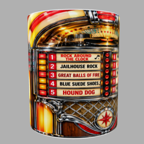Retro jukebox mug 1950s rock - jukebox,